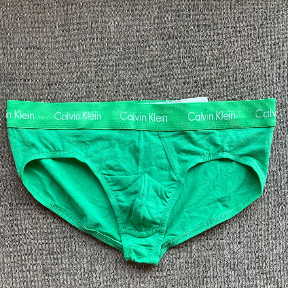 Green Calvin Klein Brief